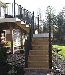 deck stairs and railing