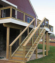 Stairs and railing by JRK Builders